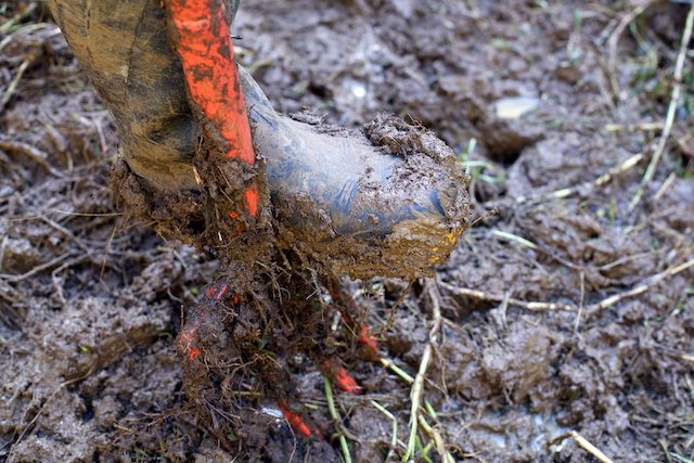 Digging in mud